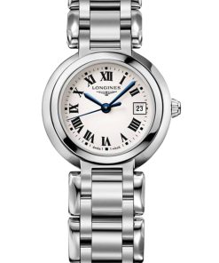 Longines PrimaLuna Stainless Steel Bracelet, Silver Dial Watch, 26.50mm