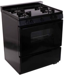 Premier 30" Black Cordless Gas Range