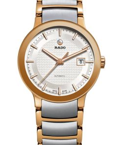 Rado Centrix Automatic White Dial Two-Tone Watch, 28mm