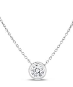 Roberto Coin 18K White Gold Diamonds By The Inch Diamond Station Necklace