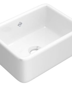 Rohl 28" Shaws Original Lancaster Farmhouse Apron Fireclay White Single Bowl Sink