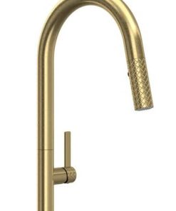 Rohl Tenerife Antique Gold C-Spout Pull-Down Faucet