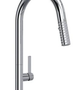 Rohl Tenerife Polished Chrome C-Spout Pull-Down Faucet
