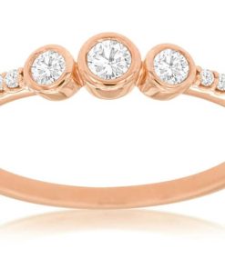Royal Jewelry 14K Rose Gold Diamond Engagement Ring