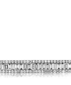 Royal Jewelry 14K White Gold Diamond Necklace