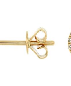 Royal Jewelry 14K Yellow Gold Sapphire & Diamond Earrings