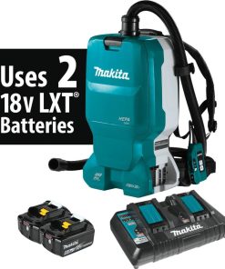 18V X2 LXT? Lithium-Ion (36V) Brushless Cordless 1.6 Gallon HEPA Filter Backpack Dry Dust Extractor Kit, AWS? Capable (5.0 Ah)