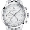 Tissot PRC 200 Chronograph Silver Dial Stainless Steel Bracelet Watch, 43mm