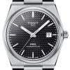 Tissot PRX Powermatic 80 Black Dial Alligator-Style Leather Watch, 39.5mm