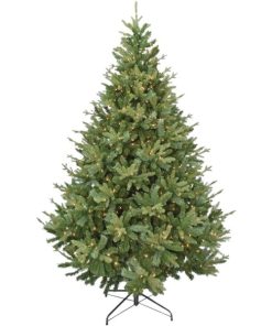 Madison 7.5 Ft. Pine 550-Bulb Clear Incandescent Hinged Prelit Artificial Christmas Tree