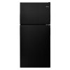 18 cu ft Top Freezer Black Refrigerator