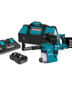 18V X2 LXT? (36V) Brushless Cordless 1-1/8 In. AVT? Rotary Hammer Kit, Accepts SDS-Plus Bits w/ HEPA Dust Extractor (5.0Ah)