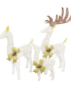Alpine 35 In. Cool White LED Reindeer Family Lighted Decoration