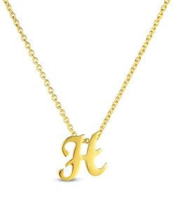 Roberto Coin 18K Small Script Initial 'H' Pendant