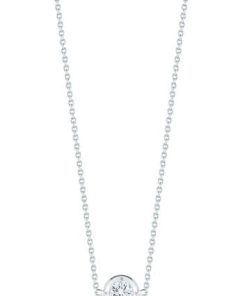 Roberto Coin 18KT White Gold Single Station Diamond Necklace