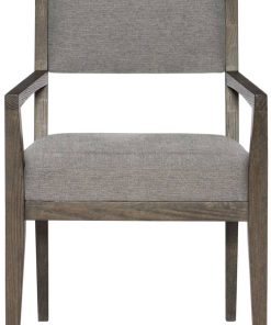 Bernhardt Linea Cerused Charcoal Arm Chair