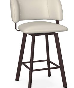Amisco Easton Oyster/Oxidado Swivel Counter Stool