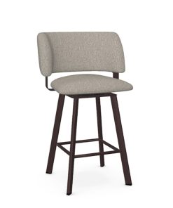Amisco Easton Shiitake/Oxidado Swivel Counter Stool