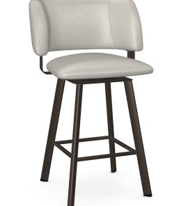 Amisco Easton Limestone/Falcon Swivel Counter Stool