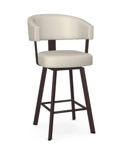 Amisco Grissom Oyster/Oxidado Swivel Counter Stool