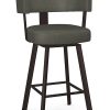 Amisco Grissom Elephant/Cobrizo Swivel Counter Stool