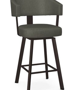 Amisco Grissom Elephant/Cobrizo Swivel Counter Stool
