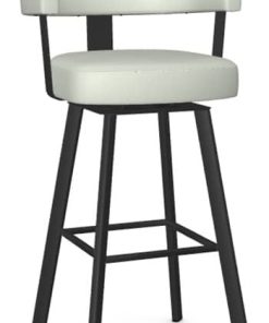 Amisco Grissom Black Coral/Ek Grigio Swivel Bar Stool