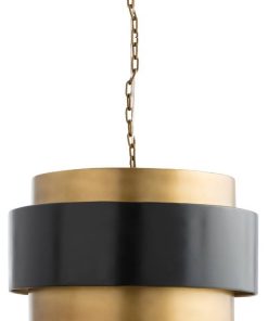 Arteriors Nolan Vintage Brass / Dark Bronze Small Pendant