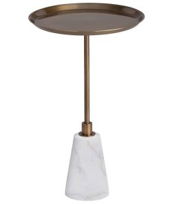 Arteriors Celeste Vintage Brass Accent Table