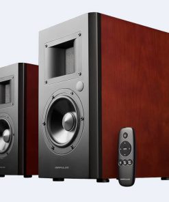 Edifier Airpulse A200 Cherry Wood Studio-Quality Bluetooth Bookshelf Speakers (Pair)