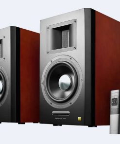 Edifier Airpulse A300 Cherry Wood Premium Hi-Res Active Bluetooth Bookshelf Speakers (Pair)