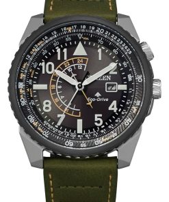 Citizen Eco-Drive Promaster Nighthawk 42mm Two-Tone & Olive Green Strap Mens Watch
