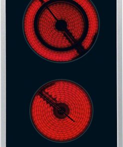 Miele CS 1112 E 240V 12" Black With Stainless Steel Frame Electric Double Burner