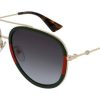 Gucci Aviator Red & Green Sunglasses, Green Gradient Lenses, 57mm