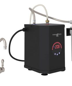 Rohl Acqui Satin Nickel Column Spout Hot Water Dispenser w/ Tank & Filter Kit