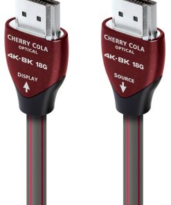 AudioQuest 65.7 Feet Cherry Cola 18Gbps HDMI 2.1 Hybrid Active Optical Cable
