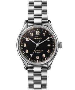 Shinola The Vinton Black Dial Watch, 38mm