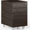 BDI Sequel 20 6107 Charcoal Stained Ash Mobile File Cabinet