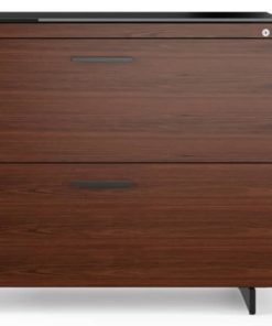 BDI Sequel 20 6116 Chocolate Walnut/Black Lateral File Cabinet
