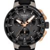 Tissot T-Race Cycling Chronograph Gunmetal Dial Black Silicone Watch, 45mm