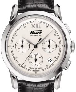 Tissot Heritage 1948 Silver Dial Black Leather Watch, 39.50mm