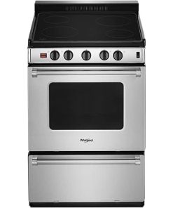 Whirlpool 24" Stainless Steel Freestanding Electric Range With Upswept SpillGuard Cooktop