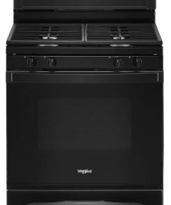 Whirlpool 5 Cu. Ft. Black Gas Range With SpeedHeat Burner