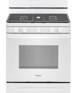 Whirlpool 5 Cu. Ft. White Gas Range With Center Oval Burner