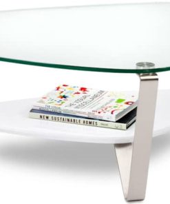 BDI Dino Small White Triangular Coffee Table