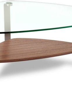 BDI Dino Small Natural Walnut Triangular Coffee Table