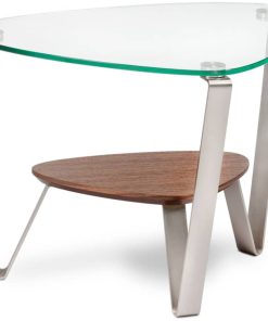 BDI Dino Natural Walnut Triangular End Table