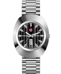 Rado The Original Automatic DiaStar Black Dial Stainless Steel Watch, 35mm