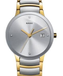 Rado Centrix Diamonds Quartz Silver Dial Two-Tone Stainless Steel Watch, 38mm