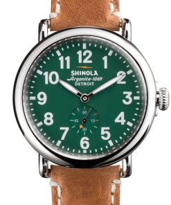 Shinola The Runwell Green Dial Largo Tan Watch, 41mm